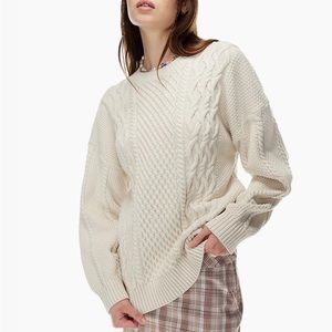 Aritzia Sunday Best Peggy Sweater White Rabbit